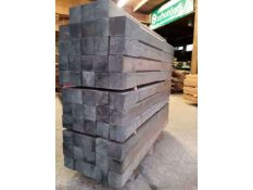 10X SOFTWOOD PRESSURE TREATED TANALISED ( REDWOOD ) DECKING NEWEL POSTS