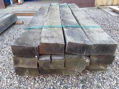 12x Hardwood Sawn Rustic English Oak Sleepers