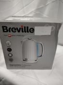 Breville impressions collection gloss white jug kettle. RRP £34.99 - GRADE U