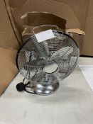 Stainless Steel Desk Fan. RRP £45.00 - GRADE U