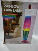 Global Gizmos rainbow lava lamp. RRP £25 - GRADE U