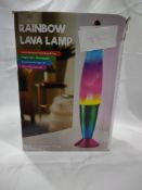 Global Gizmos rainbow lava lamp. RRP £25 - GRADE U