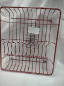 Wire mesh red dish drainer. RRP £15 - GRADE U
