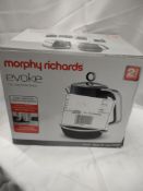 Morphy Richards Evoke kettle. RRP £39.99 - GRADE U