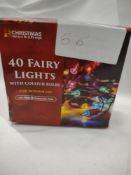 Christmas time 40 fairy lights. RRP £10 - GRADE U