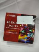 Christmas time 40 fairy lights. RRP £10 - GRADE U