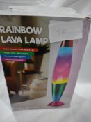 Global Gizmos rainbow lava lamp. RRP £25 - GRADE U
