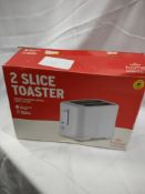 Morrisons 2 slice white toaster. RRP £20 - GRADE U