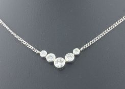 Platinum Illusion Set Diamond Pendant 1.00 Carats