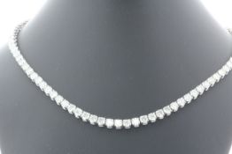 18ct White Gold Tennis Diamond Collarate 19
