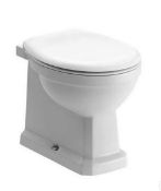 Brand New Boxed Whitechapel Back To Wall Toilet with Wooden Soft Close Toilet Seat RRP £290 *No...