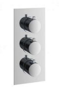 Brand New Boxed Round Shower Valve 3 Outlet Thermostatic - Chrome RRP £240 *No Vat*