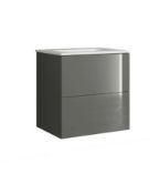 Brand New House Beautiful ele-ment(s) 600mm Wall Hung Vanity Unit with Basin - Gloss Grey RRP £40...