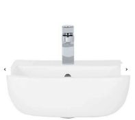 Brand New Boxed Cedar 520mmm White Semi Recessed Basin with 1 Tap Hole RRP £120 *No VAT*