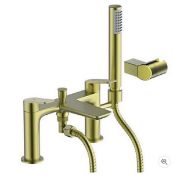 Brand New Boxed Aero Shower Mixer Tap Brushed - Brass RRP £210 *No Vat*