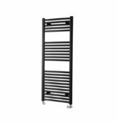 Brand New Boxed TowelRads Pisa 1600 x 600mm Black Straight Towel Rail RRP £277 *No Vat*