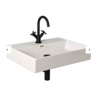 Brand New Boxed 600mm Noir White Veneto Basin RRP £200 *No VAT*