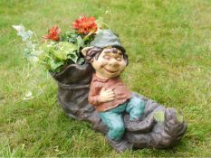 Large Gnome Shoe Planter