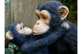 Large Mother and Baby Moneky Themed Ornament