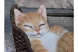 Ginger Sleeping Cat Ornament