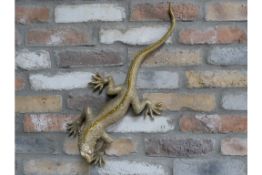 Large Golden Lizard Wall Decoration