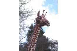 Extra Large Metal Garden Giraffe Sculpture