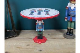 Ceramic Nutcracker Cake Stand