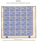 Bermuda 2½d Unmounted Mint Block of Thirty, Rows 7-12, Margins On Three Sides With Plate Number 