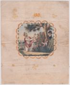 G.B. - Valentines 1811 (Feb 13) Valentine Lettersheet (Minor Faults and Soiling) Depicting Cupid
