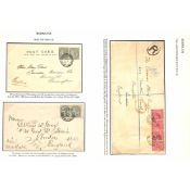 Bermuda 1901-02 Covers (3) and A Card To England With Registered Covers Bearing Three 1d Stamps...