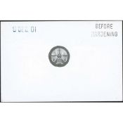Bermuda Vignette Die Proof With Uncleared Surround, In Black On White Glazed Card, Stamped 