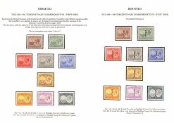 Bermuda ¼d - 1/- Set of Nine Overprinted 