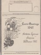 G.B. - World War II 1945 Polish Illustrated Easter Greetings Airgraph Form, Issued In Editions Of