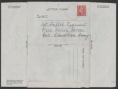 G.B. - World War II / Poland 1944 Polish Forces Illustrated Christmas Letter Sheet, Smith Type L...
