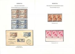 Bermuda Mint and Used Issues With 1937 Coronation Set Perfined 