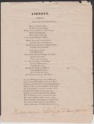 G.B. - Military / Poland 1831 Printed Sheet (Slightly Worn) Entitled 