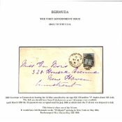 Bermuda 1880 (May 6) Cover To New Haven With 2d Blue Cancelled By Hamilton 