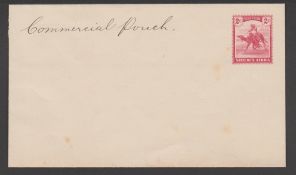 British Empire - State of North Africa 1894 De La Rue Postal Stationery Envelope Essay, 136X79mm,