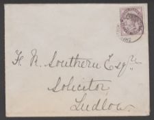 G.B. - Travelling Post Offices 1887 Cover To Ludlow With 1881 1d Lilac Tied By 