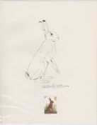 G.B. - Queen Elizabeth II 1977 British Wildlife Issue Pencil Drawing of A Hare On Paper, Drawn An...