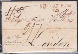 G.B. - Ireland - Ship Letters - Newport 1817 Entire Letter From New York To London 