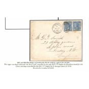Bermuda 1885 (Apr 15) Cover To England With 2d Blue Pair Tied By St Georges 