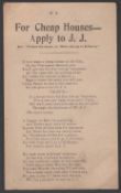 G.B. - Ireland 1922 Propaganda Handbill In Verse, Produced During The 1922 Postal Strike In Dubl...