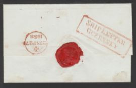 G.B - Channel Islands / Ship Letters - Guernsey 1838 Entire Letter To London 