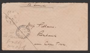 Basutoland 1881 Stampless Cover (Missing Back Flap) Endorsed 