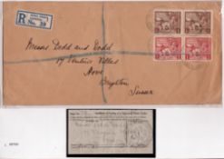 G.B. - British Empire Exhibition 1924 Long Registered Cover With The British Empire Exhibition