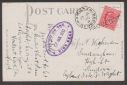Bermuda 1910 Picture Postcard With GB JEVII 1d Tied By Superb 