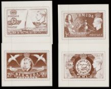 Bermuda - Essays KGVI Prints of The James Berry Essays In Sepia of The 10 Different Designs From...
