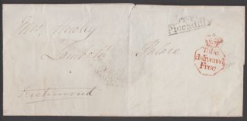 G.B. - London / Frees 1834 Entire (Small Tear At Top) Signed By 