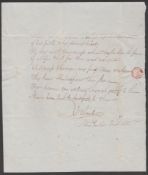 G.B. - Ireland 1825 Handwritten Valentine Verse Addressed To 